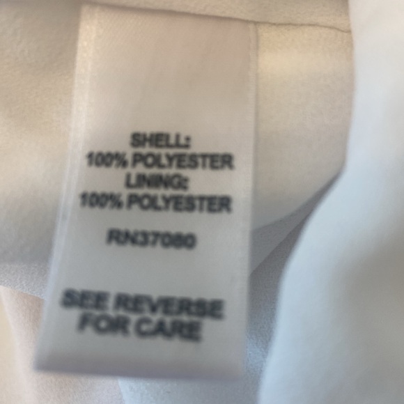 Cato 1946 White Geometric Print Cold Shoulder Blouse Size Small - Picture 6 of 7